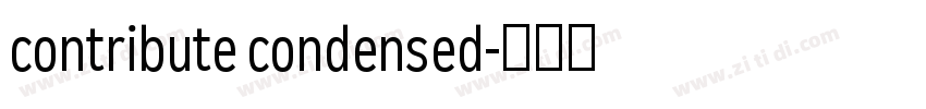 contribute condensed字体转换 contribute condensed字体转换